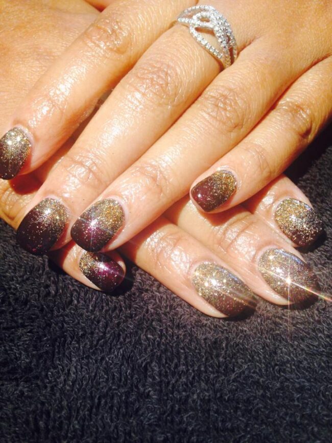 Gold-Glitter-Nails-Surrey