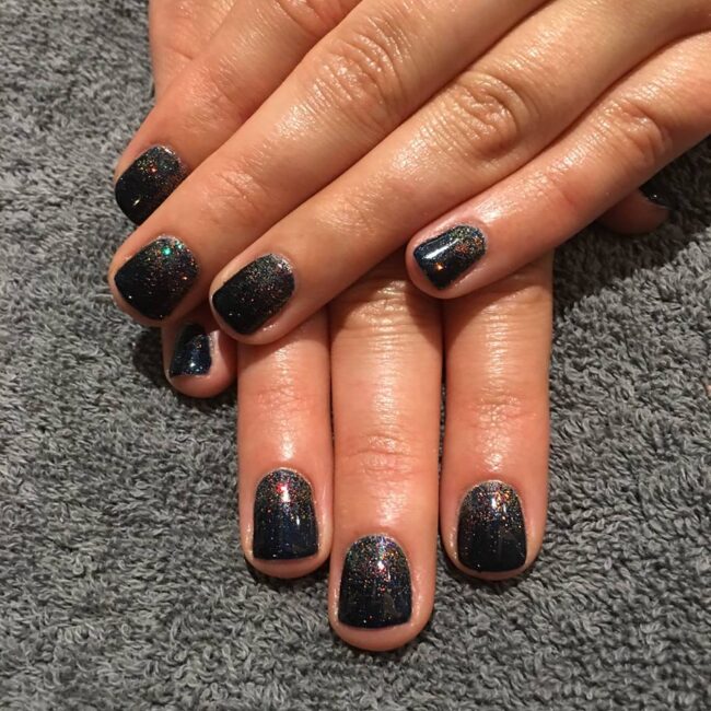 Black-Glitter-Nails-Reigate-Surrey
